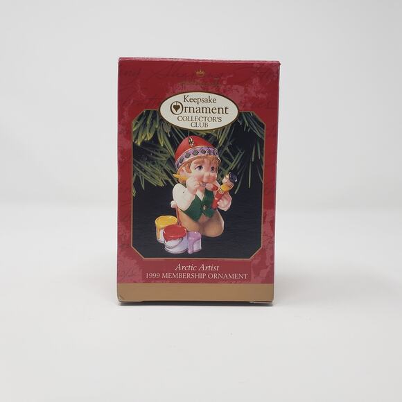 1999 Hallmark Arctic Artist Handcrafted Keepsake Christmas Holiday Ornament - Picture 1 of 6